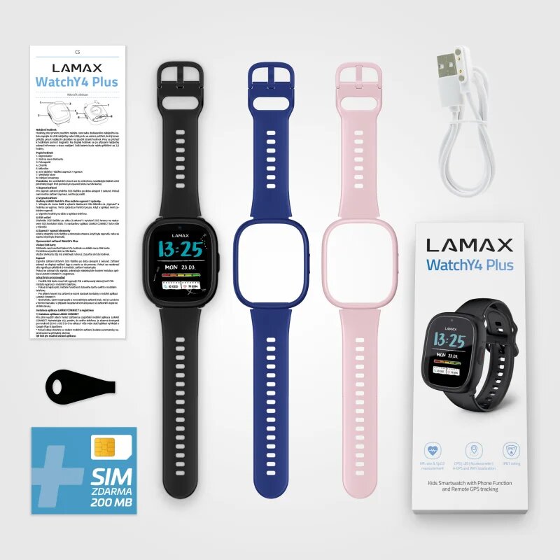 LAMAX Electronics WatchY4 Plus chytré hodinky pro děti 1 ks