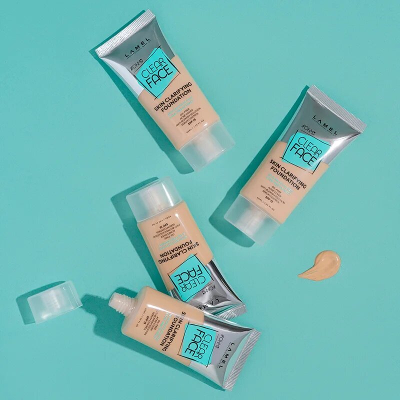 LAMEL OhMy Clear Face vysoce krycí make-up pro problematickou a mastnou pokožku odstín 401 40 ml