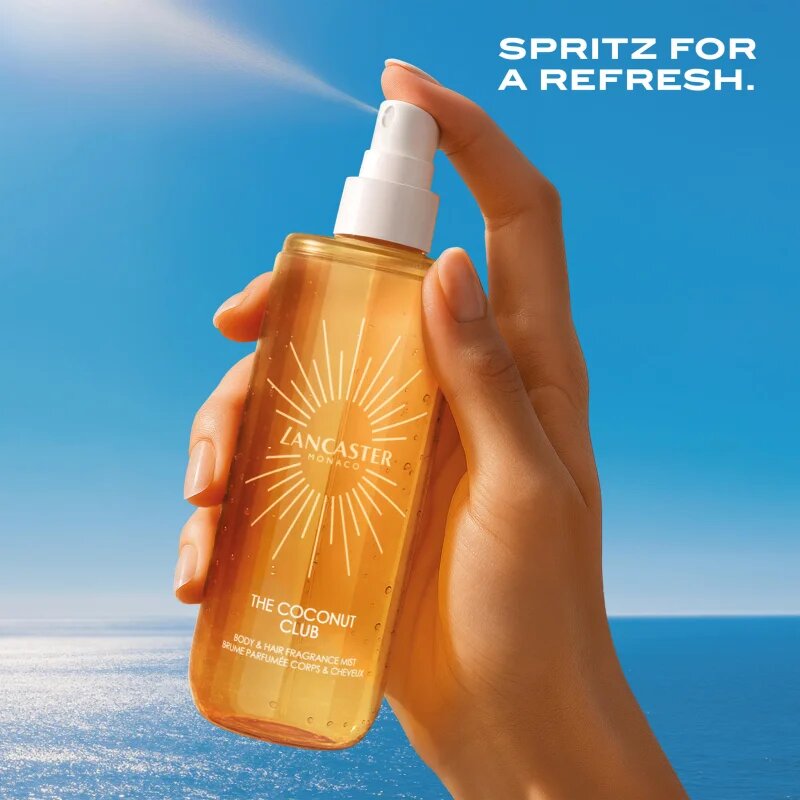 Lancaster Eau de Hair & Body Mist parfémovaná mlha na obličej tělo a vlasy vůně Coconut Club 236 ml