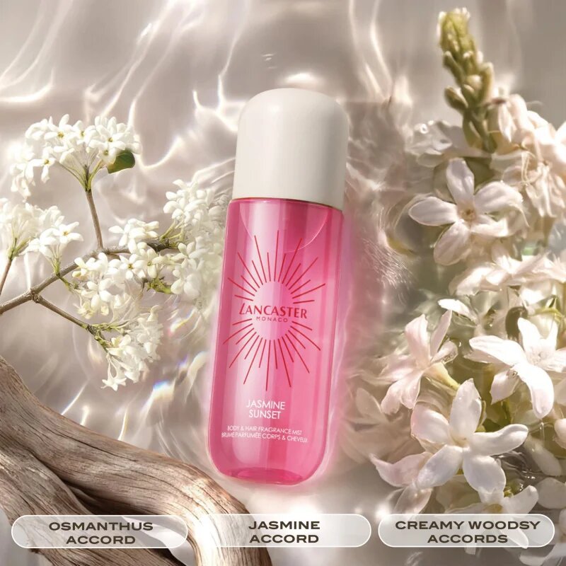 Lancaster Eau de Hair & Body Mist parfémovaná mlha na obličej tělo a vlasy vůně Jasmine Sunset 236 ml
