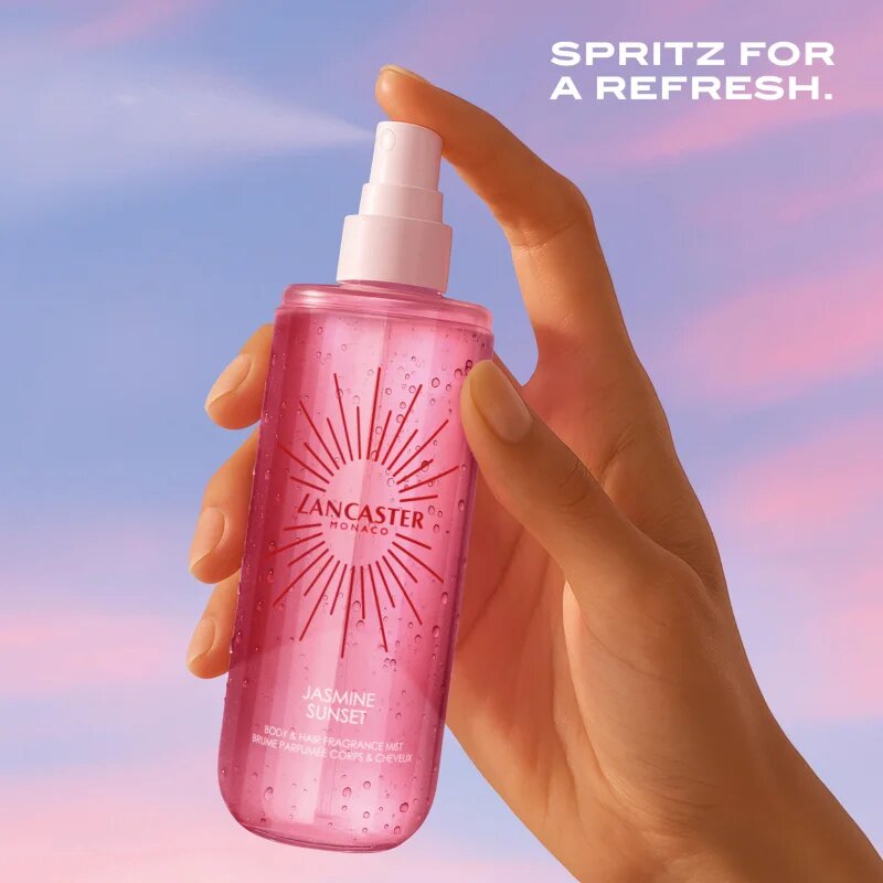 Lancaster Eau de Hair & Body Mist parfémovaná mlha na obličej tělo a vlasy vůně Jasmine Sunset 236 ml