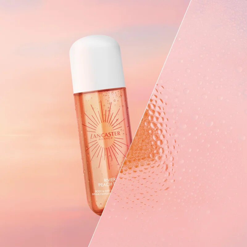 Lancaster Eau de Hair & Body Mist parfémovaná mlha na obličej tělo a vlasy vůně Peach Party 236 ml