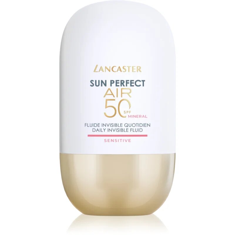 Lancaster Sun Perfect Air 50 Sensitive Mineral ultra lehký ochranný fluid pro citlivou pleť se sklonem ke zčervenání SPF 50 40 ml