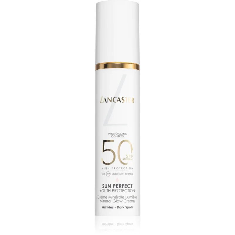 Lancaster Sun Perfect Mineral Glow Cream SPF50 minerální krém pro rozjasnění a hydrataci SPF 50 50 g