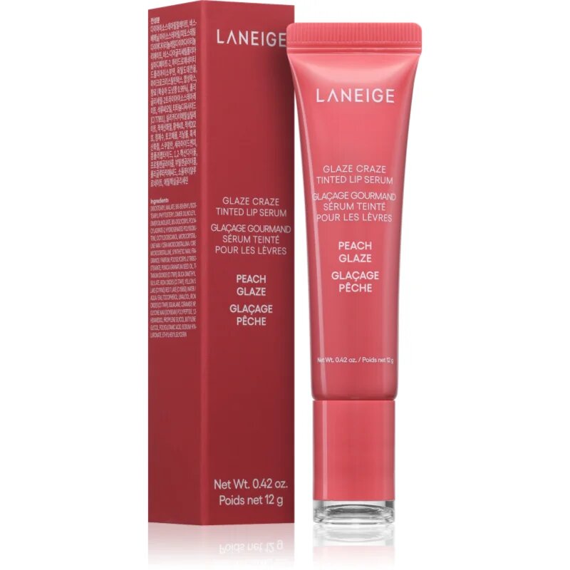 LANEIGE Glaze Craze Tinted Lip Serum tónovací balzám na rty odstín Peach Glaze 12 g