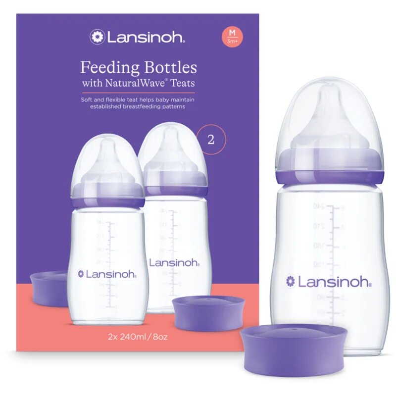 Lansinoh NaturalWave kojenecká láhev Medium 2x240 ml
