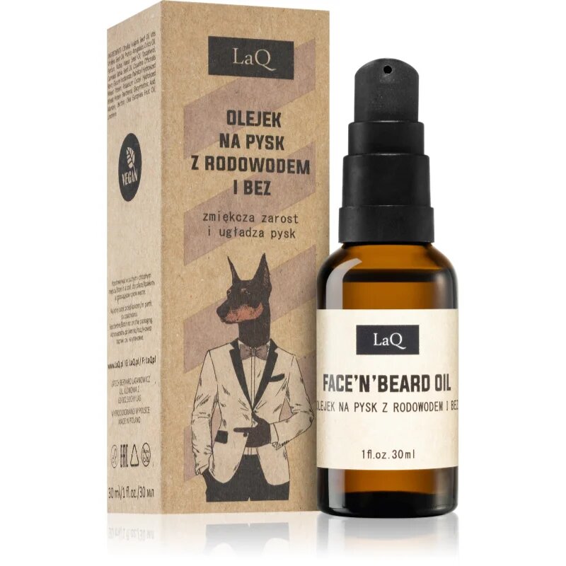 LaQ Doberman pečující olej na obličej a vousy 30 ml