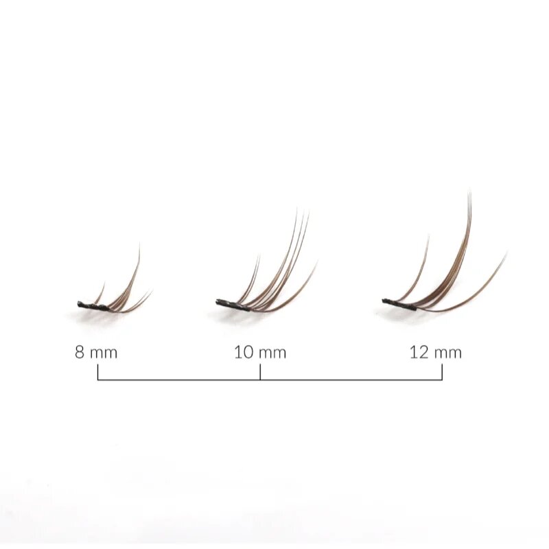 Lash Brow Bonding Eyelashes trsové nalepovací řasy Extra Small Brownie 1 ks