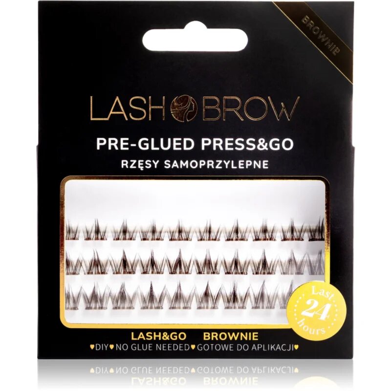 Lash Brow Press&Go Self-Adhesive Eyelashes samolepící trsové řasy Classy Night Brownie 1 ks