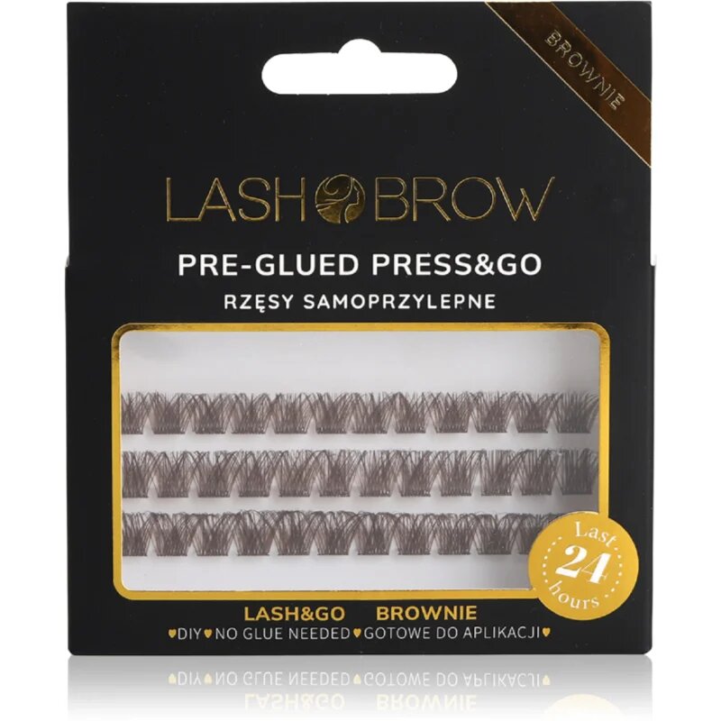 Lash Brow Press&Go Self-Adhesive Eyelashes samolepící trsové řasy Party Fever Brownie 1 ks
