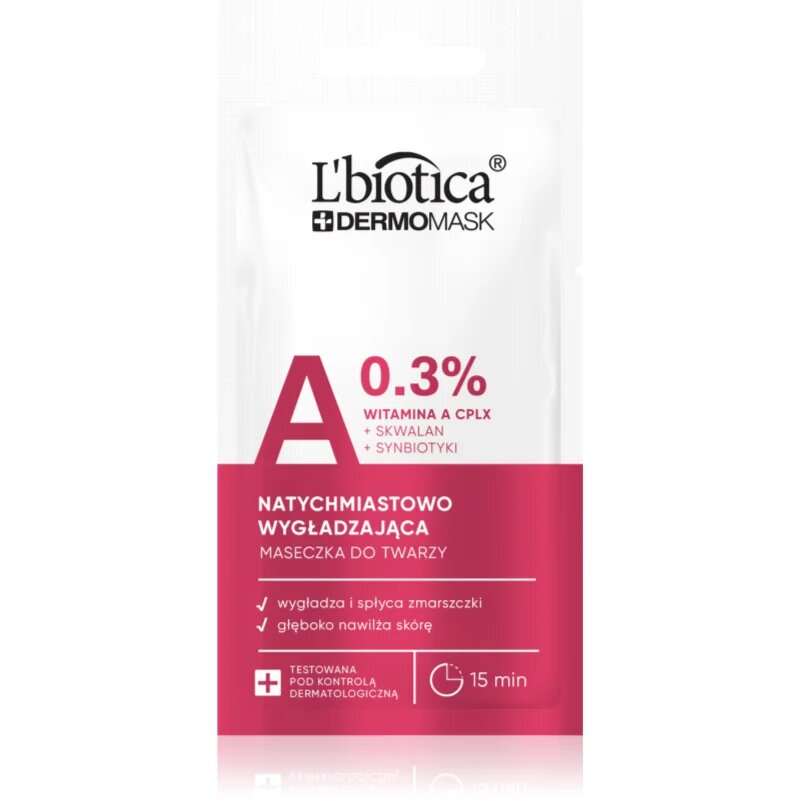 L’biotica DermoMask A 03% vyhlazující pleťová maska 8 ml