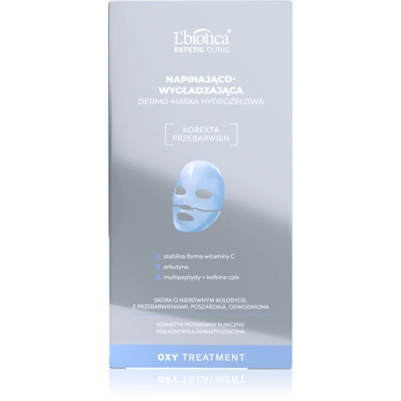 L’biotica Estetic Clinic Oxy Treatment intenzivní hydrogelová maska pro zpevnění pleti 1 ks