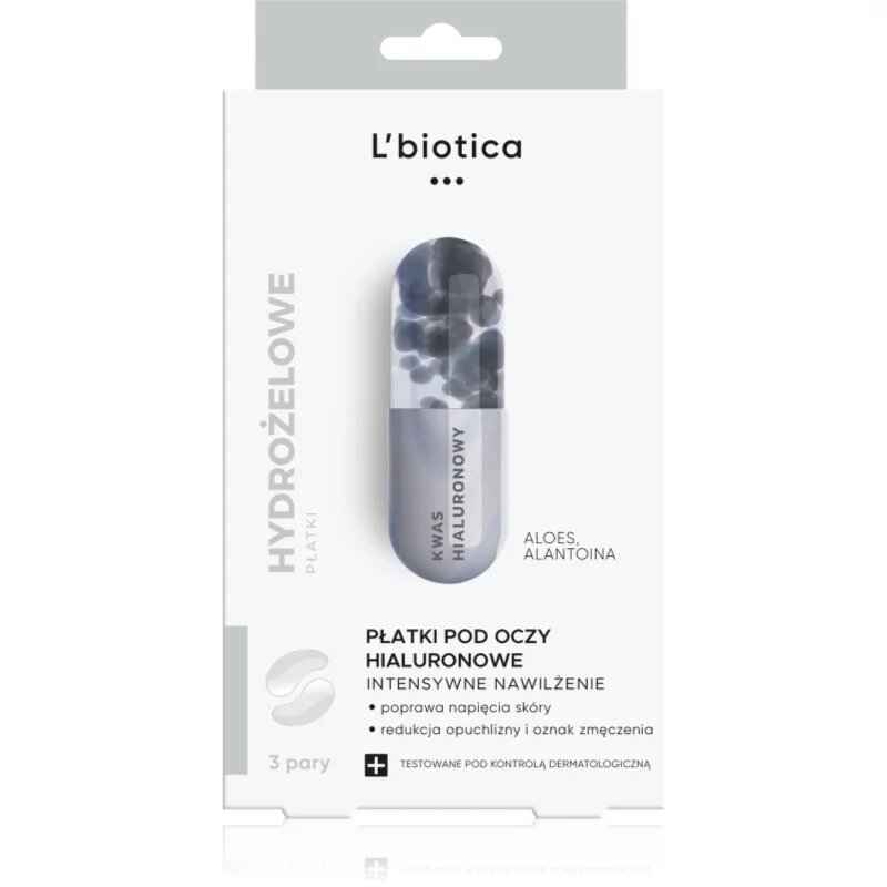 L’biotica Eye Patches Hyaluronic intenzivní hydratační maska na oční okolí 3x2 ks