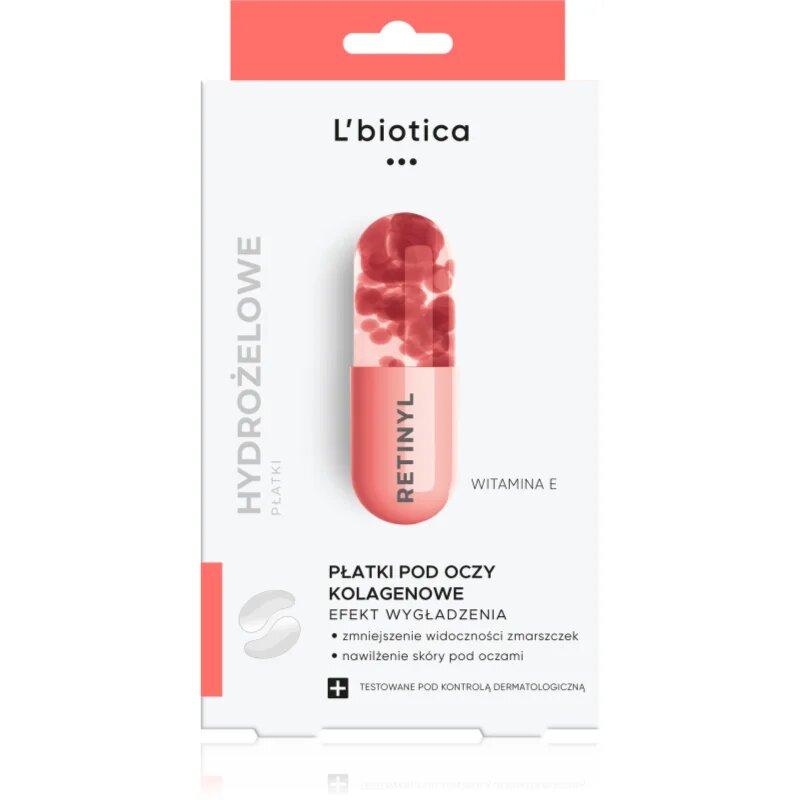 L’biotica Masks kolagenová maska na oční okolí s protivráskovým účinkem 6 ks