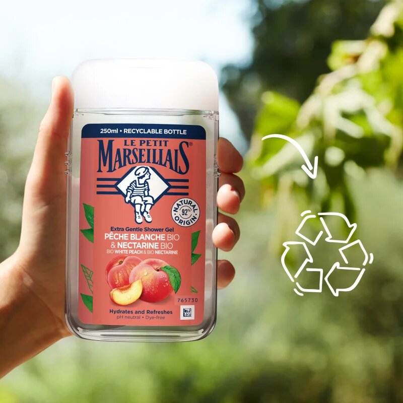 Le Petit Marseillais Bio Bílá Broskev & Bio Nektarinka jemný sprchový gel 250 ml