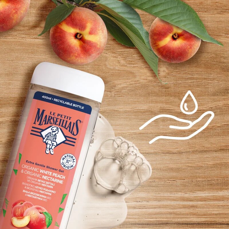 Le Petit Marseillais Bio Bílá Broskev & Bio Nektarinka jemný sprchový gel 400 ml