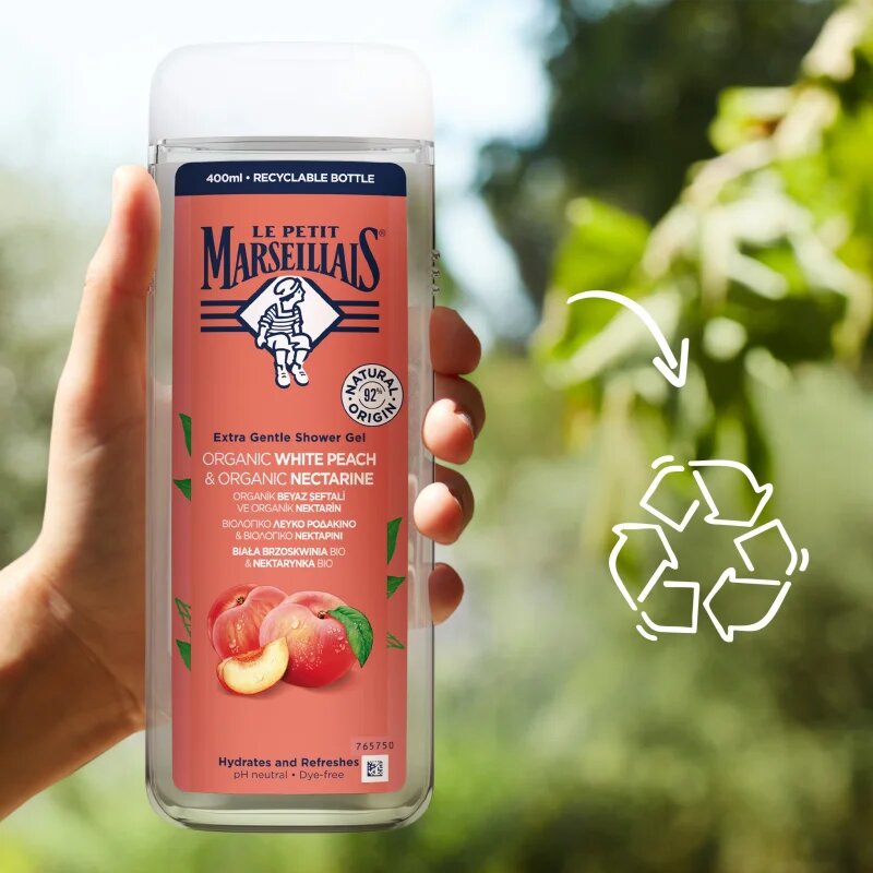 Le Petit Marseillais Bio Bílá Broskev & Bio Nektarinka jemný sprchový gel 400 ml