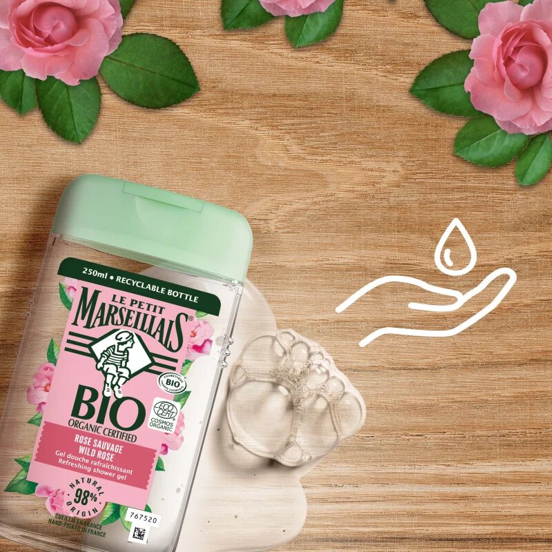 Le Petit Marseillais Bio Divoká Růže osvěžující sprchový gel 250 ml