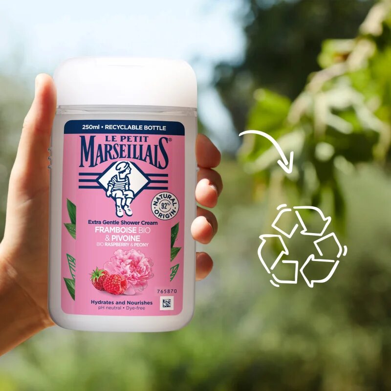 Le Petit Marseillais Bio Malina & Pivoňka krémový sprchový gel 250 ml