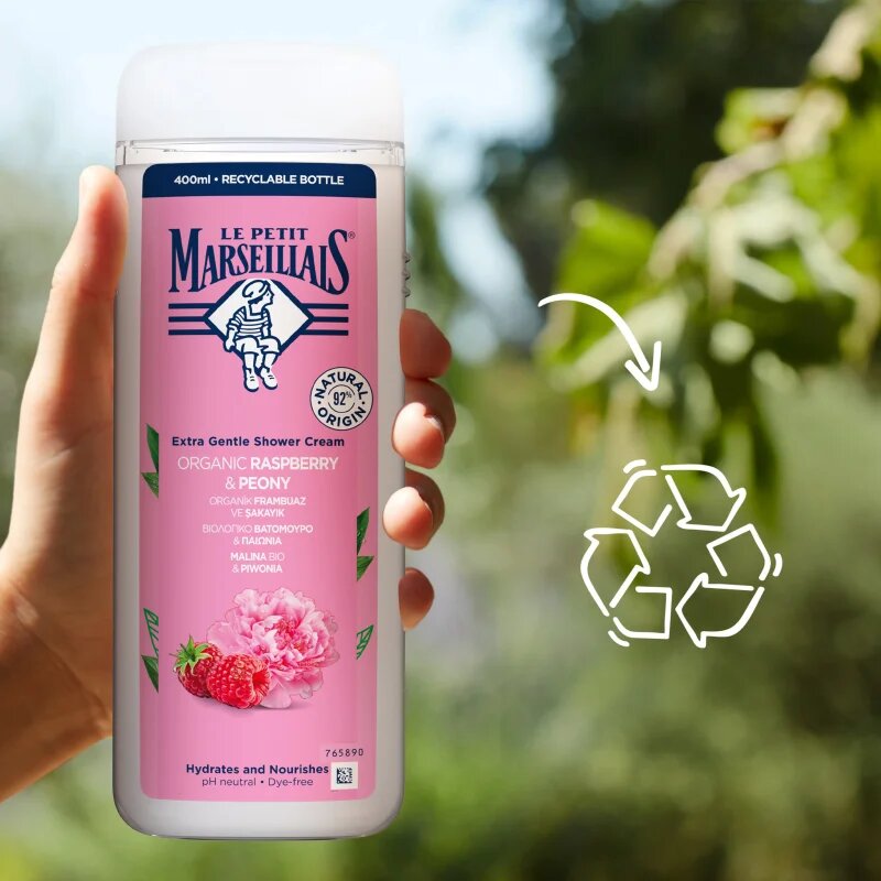 Le Petit Marseillais Bio Malina & Pivoňka krémový sprchový gel 400 ml