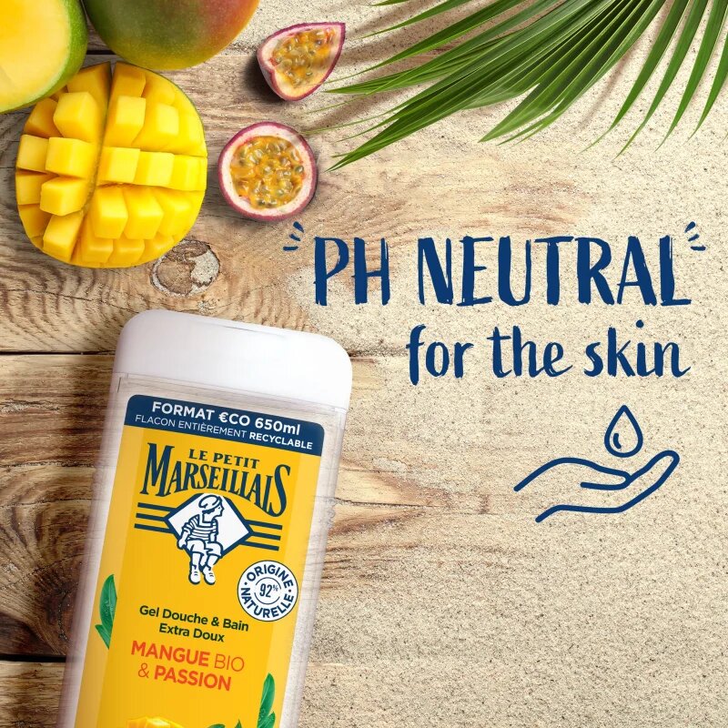 Le Petit Marseillais Bio Mango & Marakuja jemný sprchový gel 650 ml