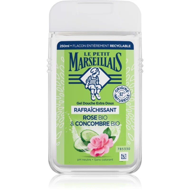 Le Petit Marseillais Bio Růže & Bio Okurka jemný sprchový gel 250 ml