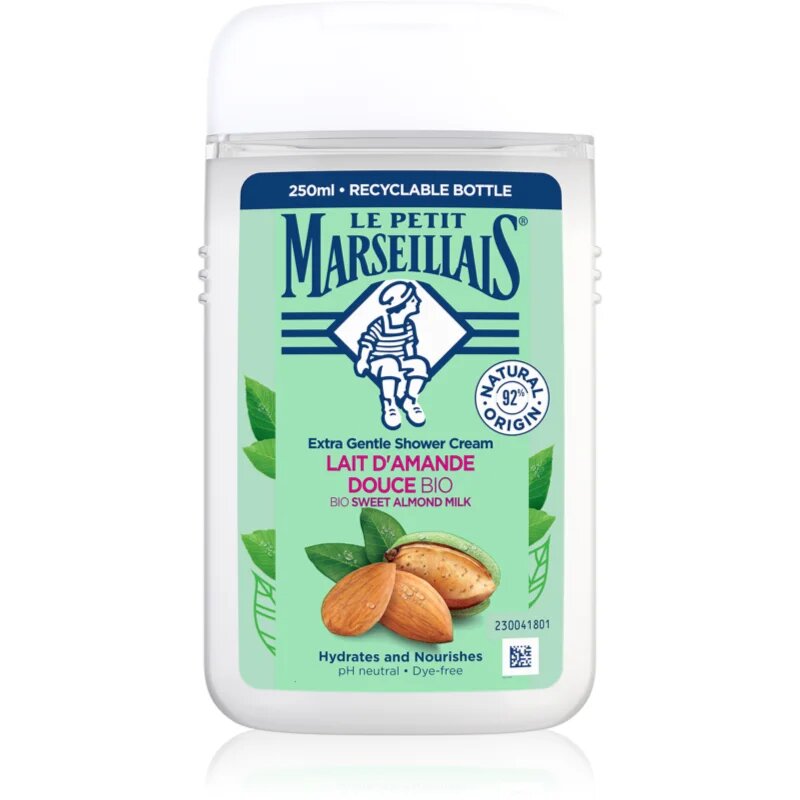 Le Petit Marseillais Bio Sladké Mandlové Mléko krémový sprchový gel 250 ml
