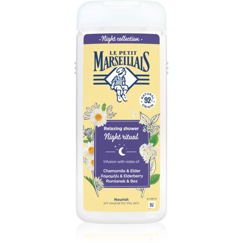 Le Petit Marseillais Night Collection Heřmánek & Bez relaxační sprchový gel 650 ml
