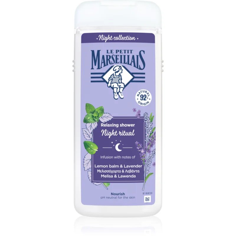 Le Petit Marseillais Night Collection Meduňka & Levandule relaxační sprchový gel 650 ml
