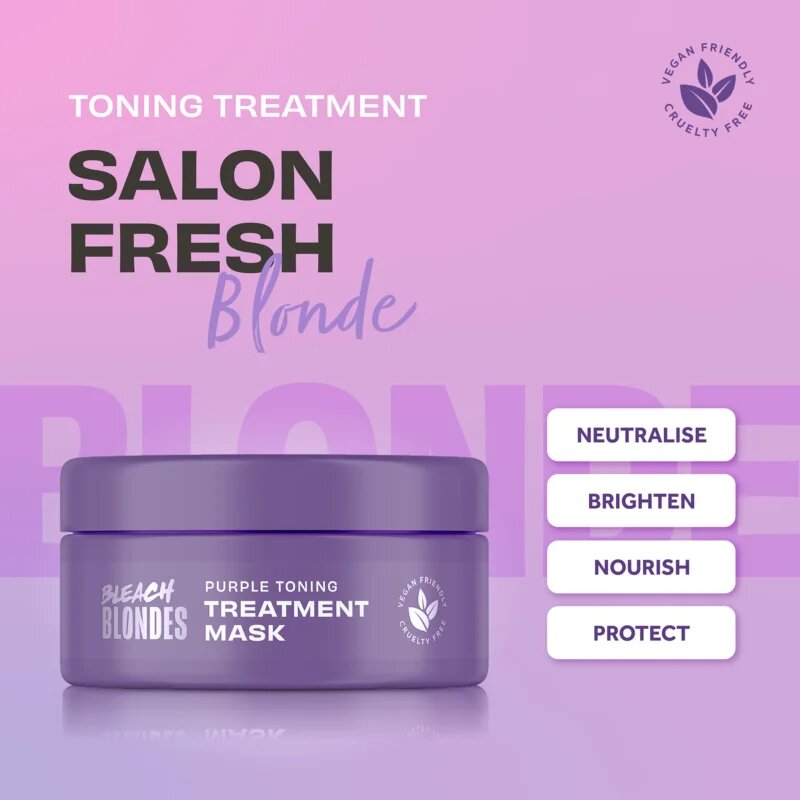 Lee Stafford Bleach Blondes Purple reign maska neutralizující žluté tóny 200 ml