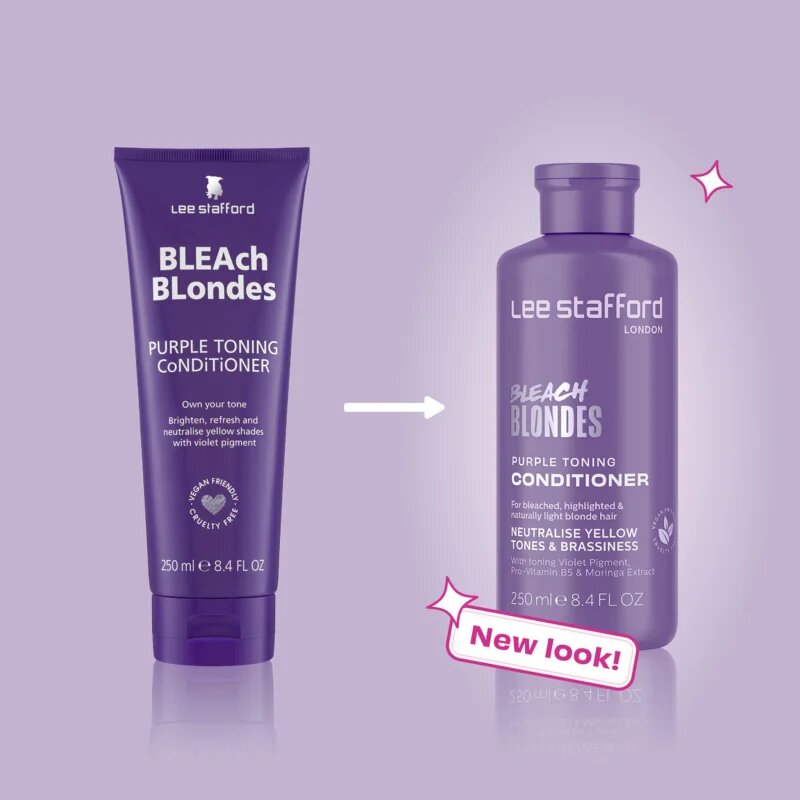 Lee Stafford Bleach Blondes Toning Conditioner tónovací kondicionér pro blond a melírované vlasy 250 ml