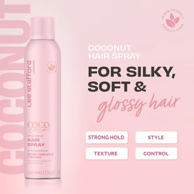 Lee Stafford CoCo LoCo Agave lak na vlasy silné zpevnění 250 ml