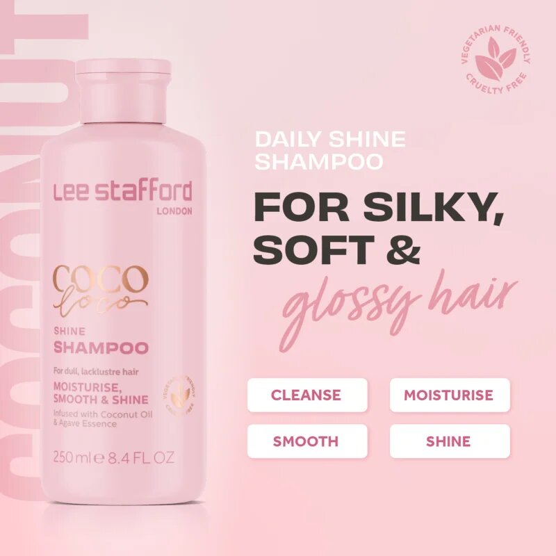Lee Stafford CoCo LoCo Agave šampon pro lesk a hebkost vlasů 250 ml