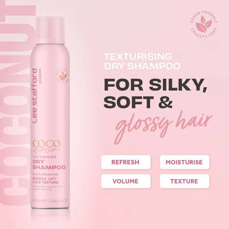 Lee Stafford CoCo LoCo Agave strukturující suchý šampon pro všechny typy vlasů 200 ml