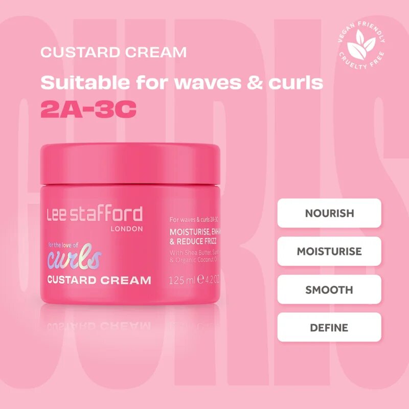 Lee Stafford For The Love Of Curls Custard Cream stylingový krém pro definici vln 125 ml
