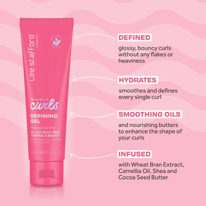 Lee Stafford For The Love Of Curls Defining Gel gel na vlasy pro definici a tvar 100 ml