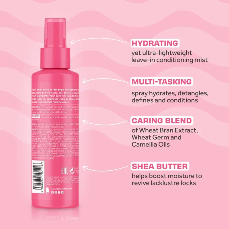 Lee Stafford For The Love Of Curls Leave In Conditioning Moisture Mist bezoplachový kondicionér ve spreji pro kudrnaté vlasy 150 ml