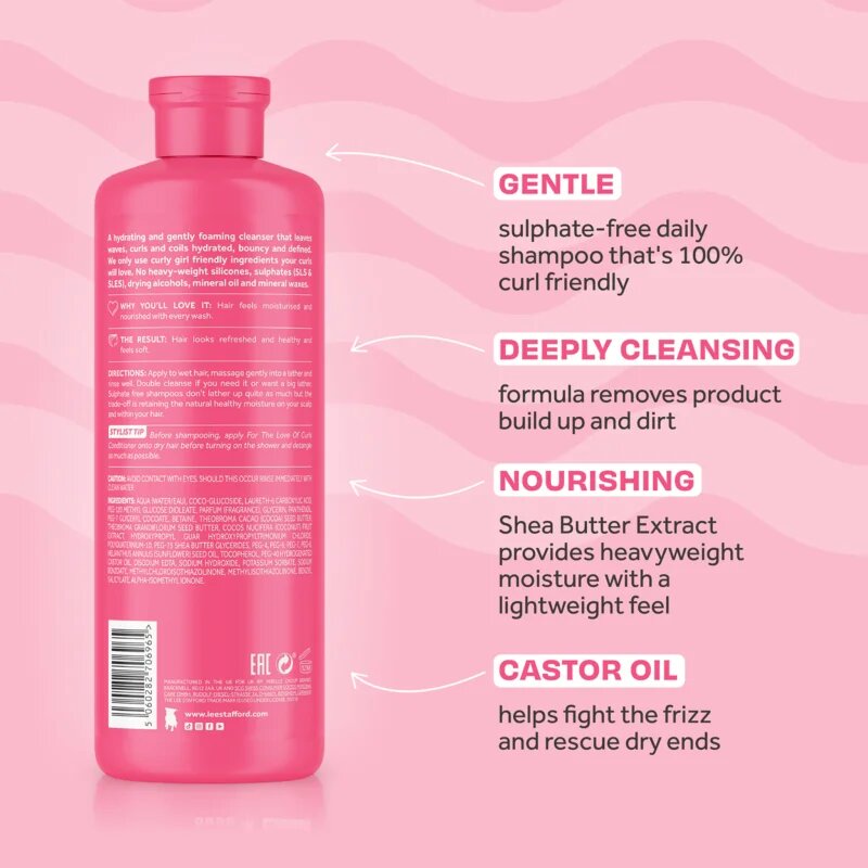 Lee Stafford For The Love Of Curls Shampoo šampon pro vlnité a kudrnaté vlasy 500 ml