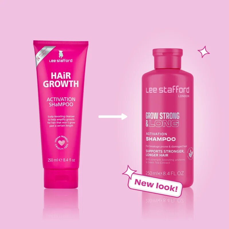 Lee Stafford Grow Strong & Long Activation Shampoo vlasový šampon pro růst vlasů a posílení od kořínků 250 ml