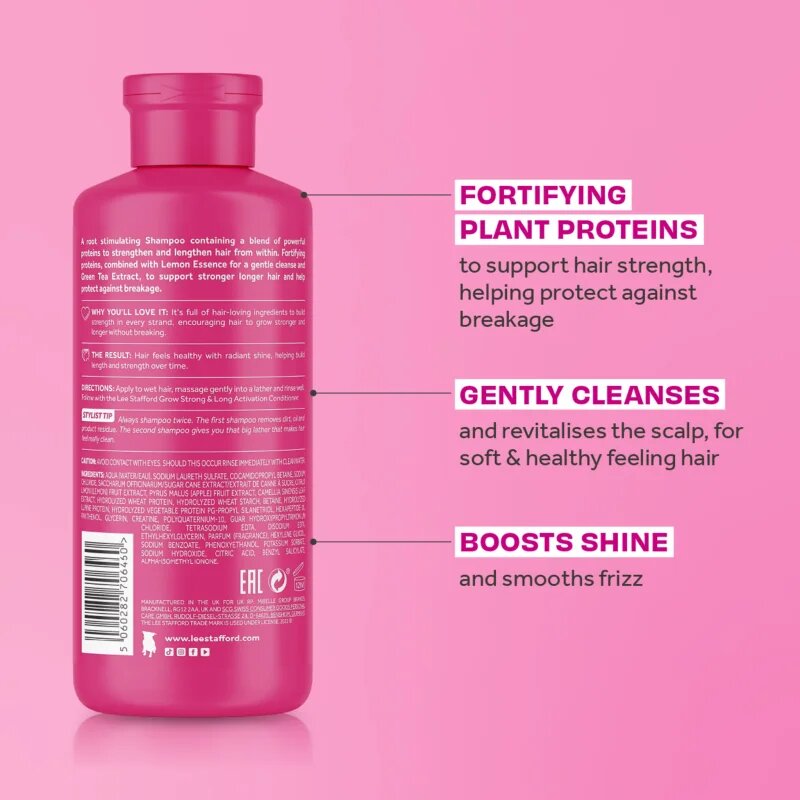 Lee Stafford Grow Strong & Long Activation Shampoo vlasový šampon pro růst vlasů a posílení od kořínků 250 ml