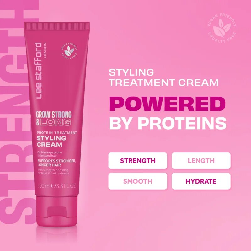 Lee Stafford Grow Strong & Long Styling Cream stylingový krém s proteinem 100 ml