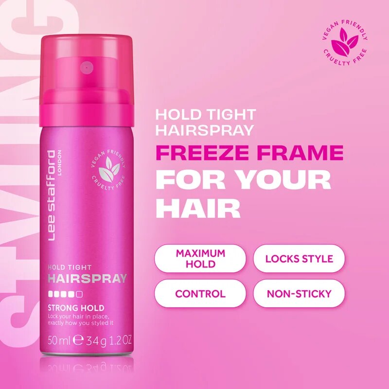 Lee Stafford Styling Hold Tight Hairspray lak na vlasy s extra silnou fixací 50 ml