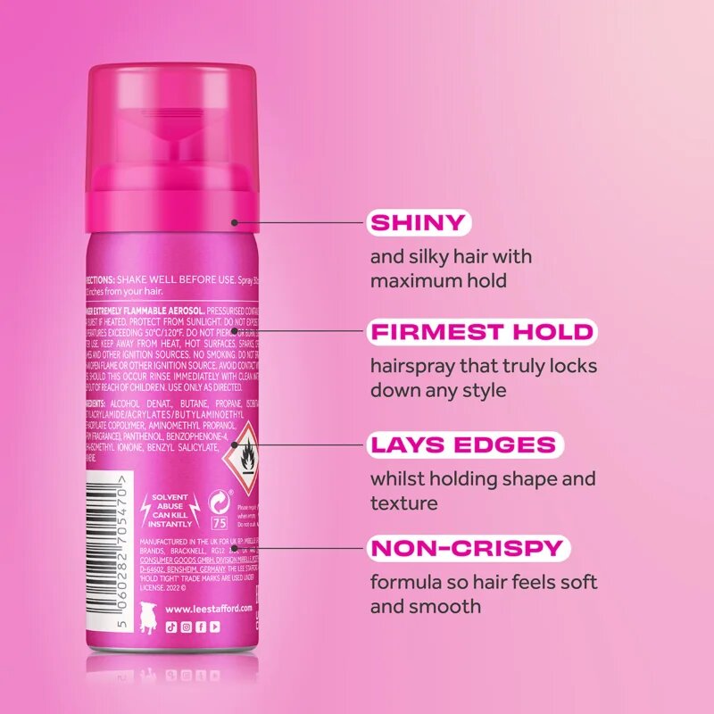 Lee Stafford Styling Hold Tight Hairspray lak na vlasy s extra silnou fixací 50 ml