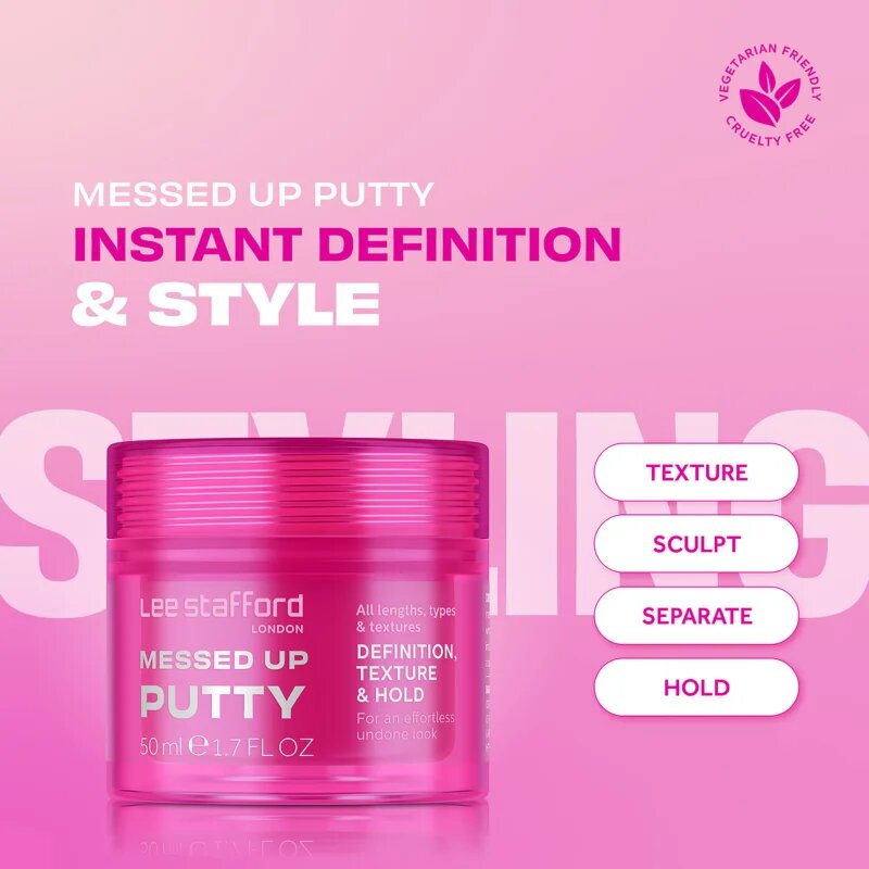 Lee Stafford Styling Messed Up Putty stylingová pasta 50 ml