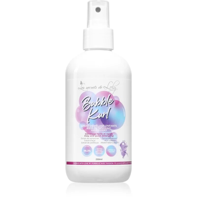 Les Secrets De Loly Bubble Kurl sprej na vlasy pro snadné rozčesání vlasů pro děti 250 ml