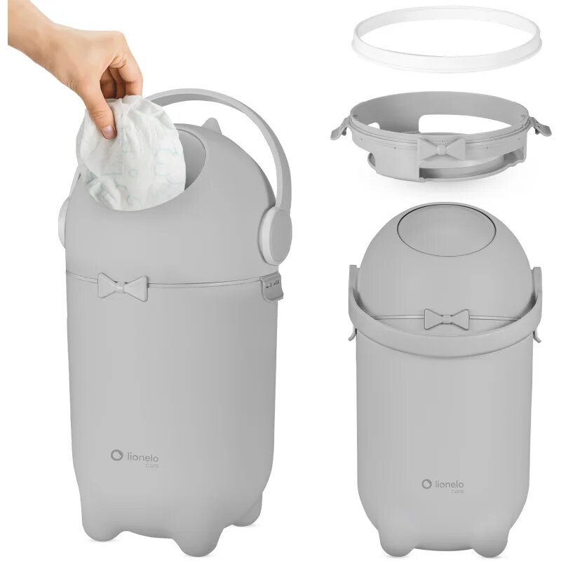 Lionelo Purebin koš na pleny Grey 10l 1 ks