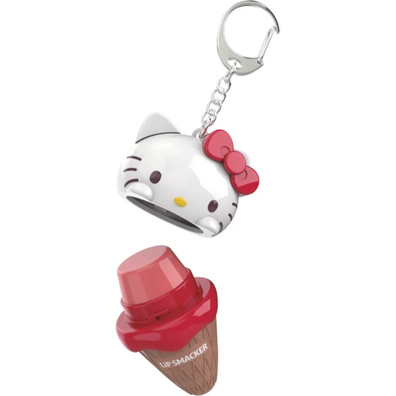 Lip Smacker Hello Kitty & Friends balzám na rty na klíče příchuť Strawberry 6.4 g