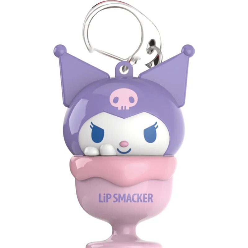 Lip Smacker Hello Kitty & Friends Kuromi balzám na rty na klíče příchuť Bad to the Cherry Core 6.4 g