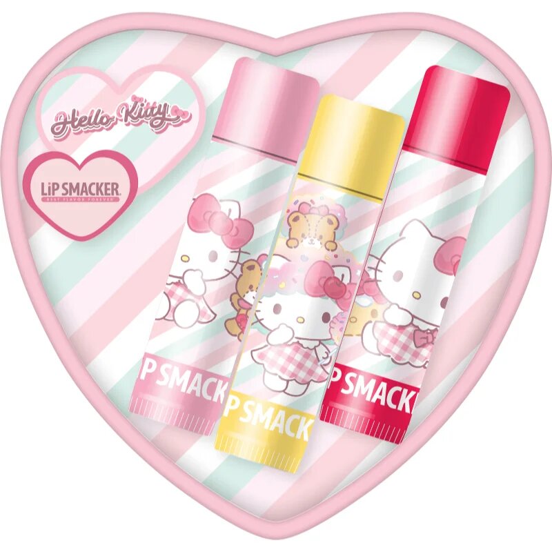 Lip Smacker Hello Kitty & Friends sada na rty ve tvaru srdce
