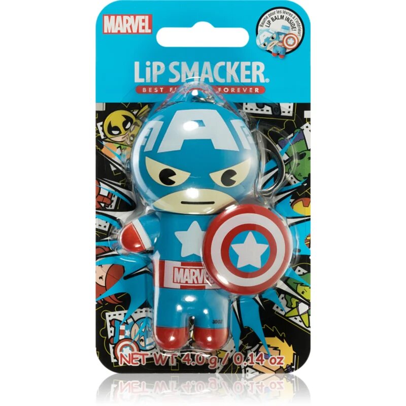 Lip Smacker Marvel Captain America balzám na rty příchuť Red White & Blue-Berry 4 g